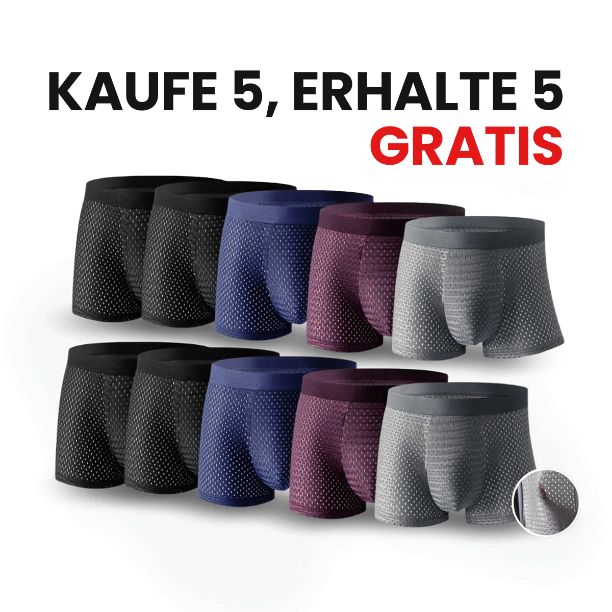 Kaufe 5, erhalte 5 GRATIS – Boxershorts aus Bambusfaser – Ultimativer Komfort & garantierte Langlebigkeit